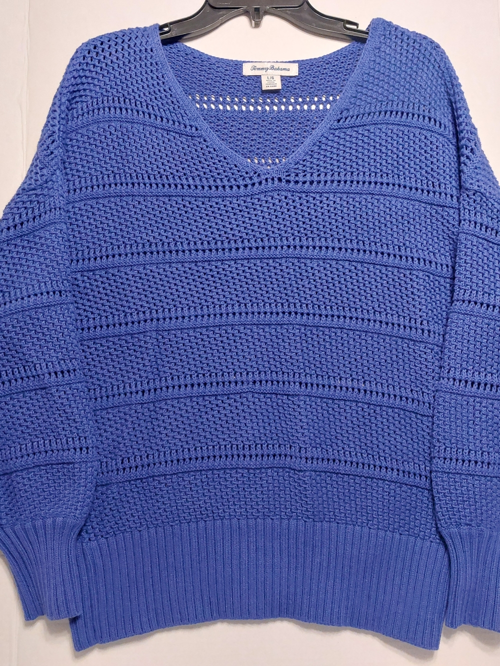 Tommy Bahama Women's V-Neck Knit Sweater - Blue
